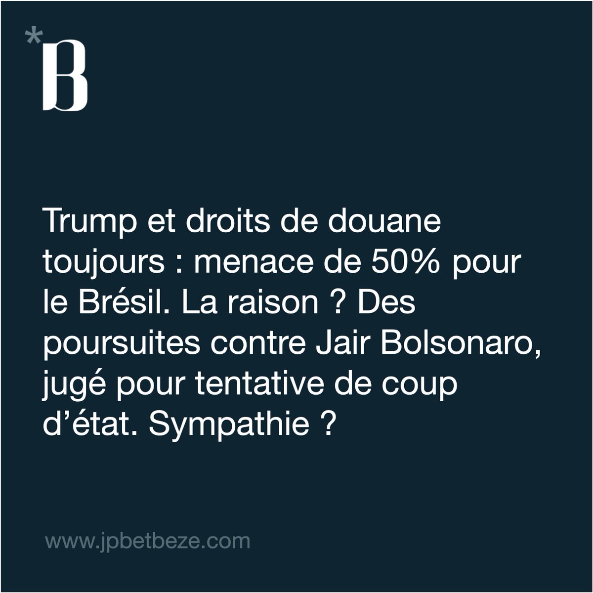 #Trump # douane #Brésil