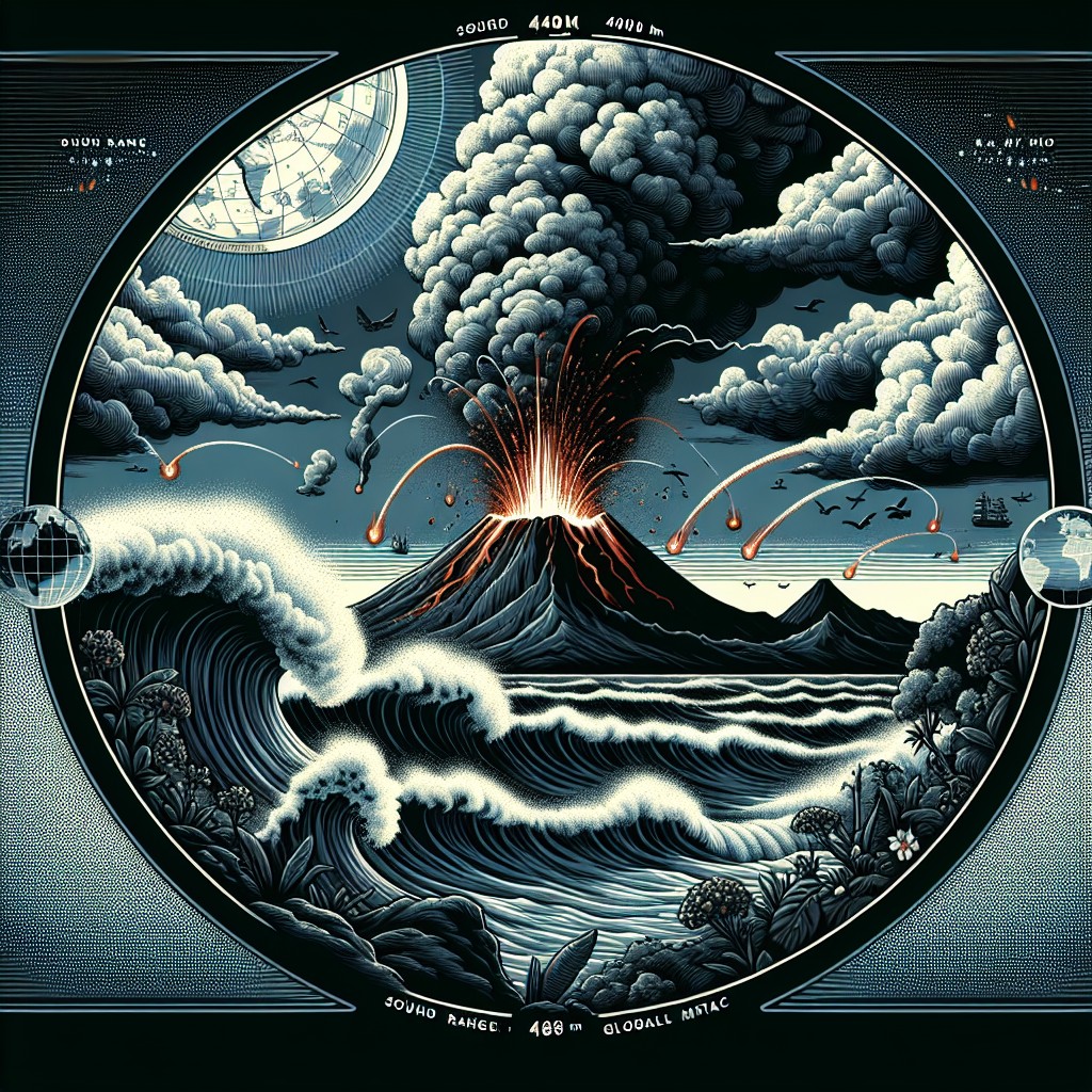 En 1883, l'éruption du volcan Krakatoa a été si puissante qu'elle a été entendue à plus de 4 800 km de distance et a provoqué des changements climatiques mondiaux.