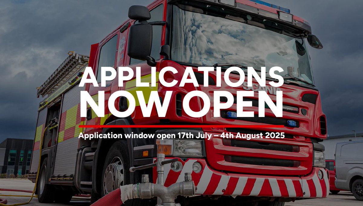 Our Wholetime firefighter applications are now open! Visit our website to learn more about the role and submit your application today! 🚒 hwfire.org.uk/careers/vacanc…

#BeAFirefighter #HWFRS #Herefordshire #Worcestershire #WholetimeRecruitment