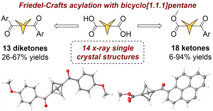 mathiassenge's tweet image. Check out our new #preprint 📢😀&quot;Bicyclo[1.1.1]pentane Ketones via Friedel-Crafts Acylation&quot; #BCP #isostere @ChemRxiv  chemrxiv.org/engage/chemrxi… great work by Freya and Karolina and coop with #PavelMykhailiuk @EnamineLtd 🇺🇦 supported by @Researchirel @ias_tum