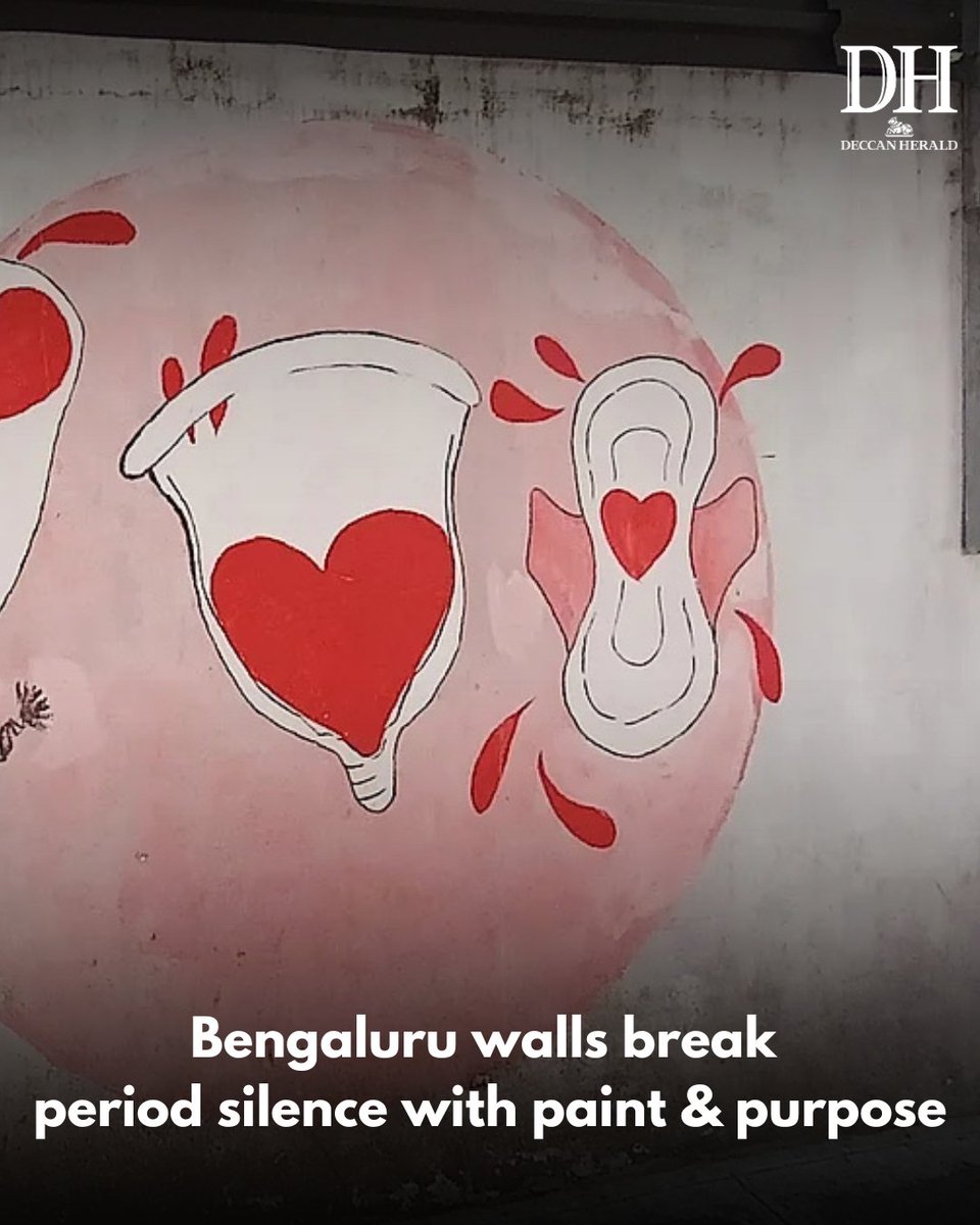 DeccanHerald's tweet image. In #Bengaluru, the nonprofit Smitam has discovered that the best way to discuss #periods openly is to #paint them where people cannot look away, rendering dignity to a bodily process.

ow.ly/ZJrx50Wr0vE