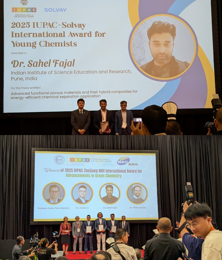 Sujit K. Ghosh Research Group @IISER Pune (@skglab_iiserp) on Twitter photo Delighted to share that Sahel got selected for two IUPAC awrads based on his thesis work from our lab. IUPAC-Solvay International Award for Young Chemists and IUPAC-Zhejiang NHU International Award for Advancements in Green Chemistry. Congratulations Sahel! <a href="/IISERPune/">IISER Pune</a> <a href="/IUPAC/">IUPAC</a> Delighted to share that Sahel got selected for two IUPAC awrads based on his thesis work from our lab. IUPAC-Solvay International Award for Young Chemists and IUPAC-Zhejiang NHU International Award for Advancements in Green Chemistry. Congratulations Sahel! <a href="/IISERPune/">IISER Pune</a> <a href="/IUPAC/">IUPAC</a>