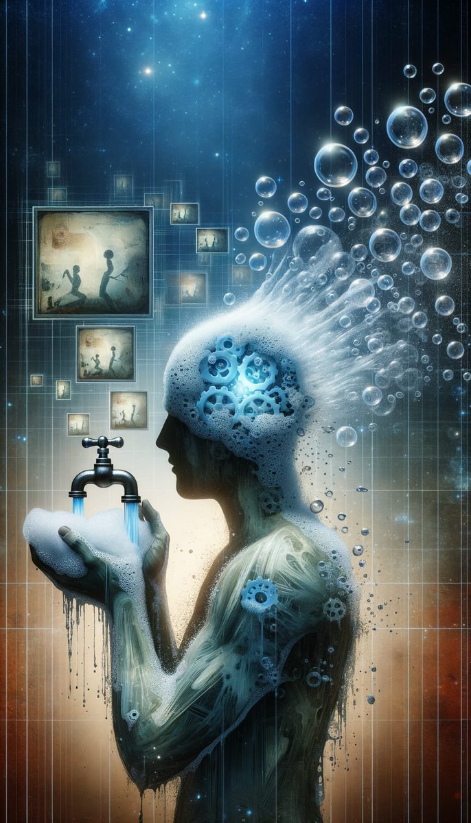 KatRevier's tweet image. washed clean of #innocence
memories
tap
tap
tap
inside my skull
#vss365 #MicroPoetry #AIArt #PoetryCommunity #WritingCommunity #poetrylovers