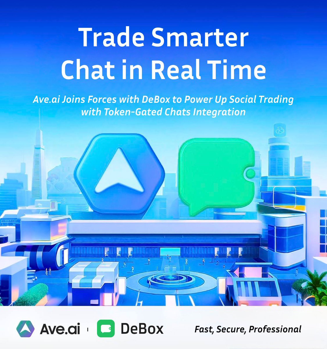 DeBox_Social's tweet image. 🔥 Big News from DeBox!
We’re thrilled to announce our strategic partnership with @aveai_info — one of the top on-chain trading platforms!
Starting now, every token on Ave.ai (pro.ave.ai) comes with a DeBox-powered Token-Gated Chat Group,…