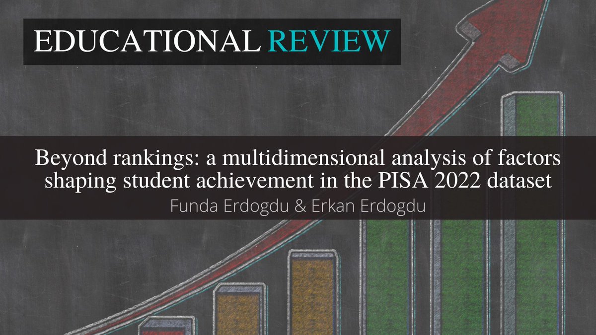EdReview's tweet image. 📊 What drives student success in global education?
This new study uses PISA 2022 data to reveal how teacher autonomy, school climate, and home resources impact achievement—challenging assumptions about income, tech, and governance.

doi.org/10.1080/001319…
#EdResearch
