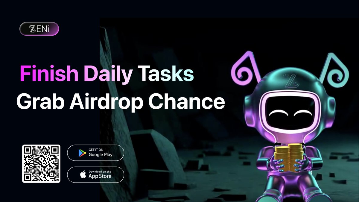 ZENi_io's tweet image. Grow with ZENi and earn from every ecosystem partner.
📢 Help promote partner projects with ZENi AI Agent
🎁 Earn $ZEN, NFTs, and exclusive token airdrops
📈 Boost your QRate, reputation, and influence
The more you support, the more you earn.
#ZENi #Airdrop #Web3