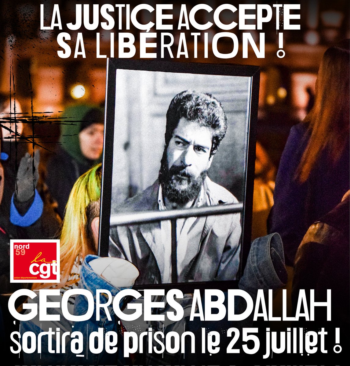 Maintenant notre Camarade Georges Abdallah doit retourner au Liban 🇱🇧🇵🇸