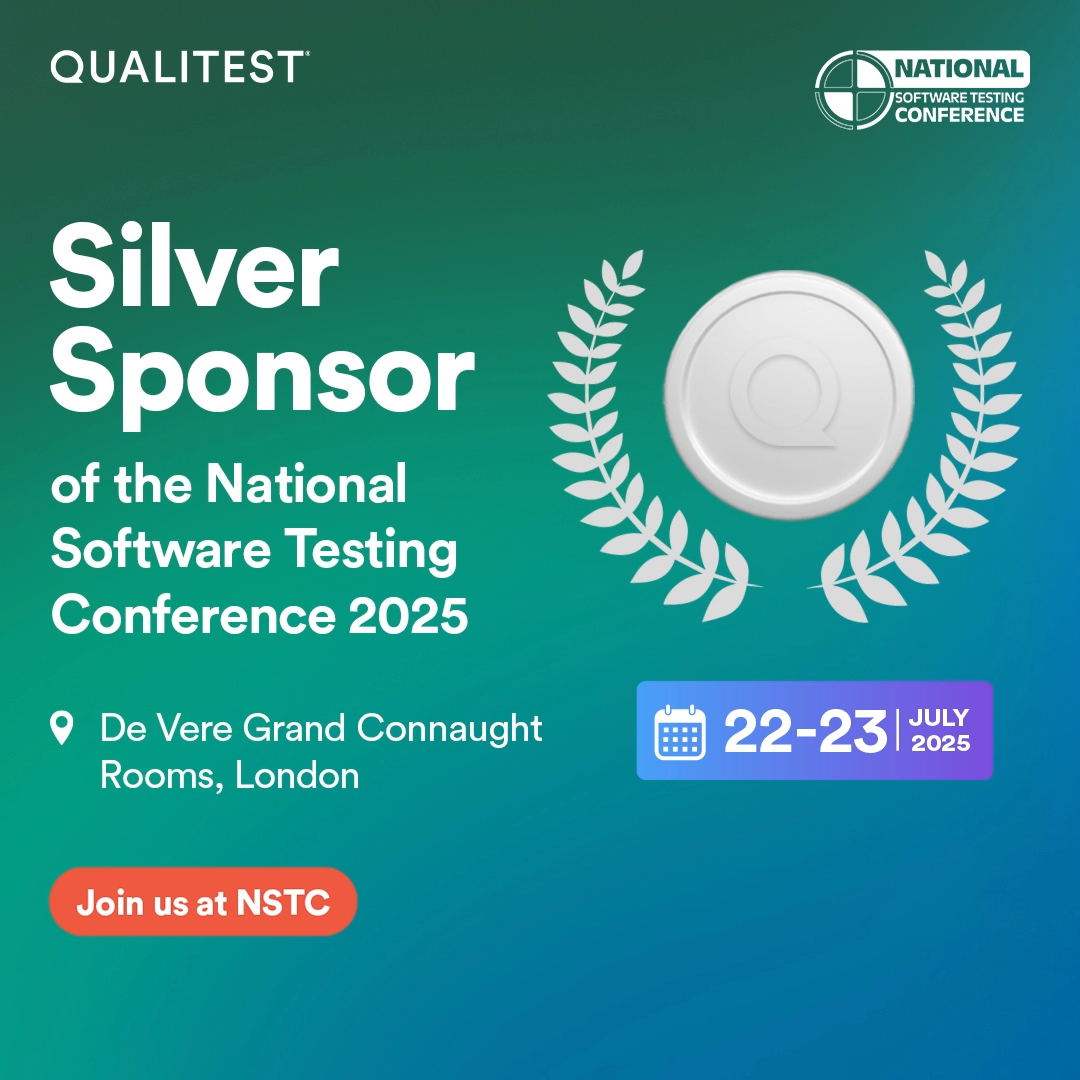Qualitest's tweet image. The future of testing is intelligent.
Join Qualitest at Booth - 2 at #NSTC2025 on 22–23 July in London as we explore AI-powered quality 👉 bit.ly/400RtBX
#NationalSoftwareTestingConference #SoftwareTestingConference #SoftwareTesting #Qualitest