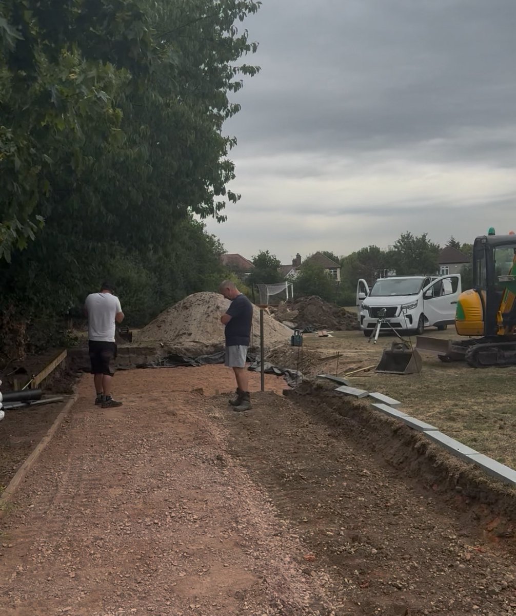 Edging for the track and pit getting sorted today #mpaLongJump