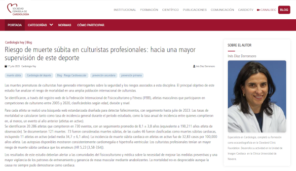 Soc Esp Cardiología (@secardiologia) on Twitter photo .<a href="/DiazDorronsoro/">Inés Díaz Dorronsoro</a> en #BlogSEC: "El fisicoculturismo, aunque celebrado por su exigencia y disciplina, expone al atleta a diversos riesgos para la salud. Este estudio revela un aumento significativo en el riesgo de muerte y muerte súbita cardiaca, particularmente en quienes compiten .<a href="/DiazDorronsoro/">Inés Díaz Dorronsoro</a> en #BlogSEC: "El fisicoculturismo, aunque celebrado por su exigencia y disciplina, expone al atleta a diversos riesgos para la salud. Este estudio revela un aumento significativo en el riesgo de muerte y muerte súbita cardiaca, particularmente en quienes compiten