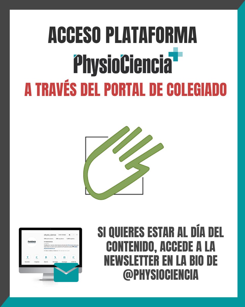Colfisio (@colfisio) on Twitter photo Descubre los contenidos del mes de julio en <a href="/physiociencia/">Physiociencia</a>, una plataforma para a conocer la ciencia a los profesionales de la Fisioterapia
colfisio.org/physiociencia
#fisioterapia #investigación #neuroplástica #medicinadeportiva #cirugía Descubre los contenidos del mes de julio en <a href="/physiociencia/">Physiociencia</a>, una plataforma para a conocer la ciencia a los profesionales de la Fisioterapia
colfisio.org/physiociencia
#fisioterapia #investigación #neuroplástica #medicinadeportiva #cirugía