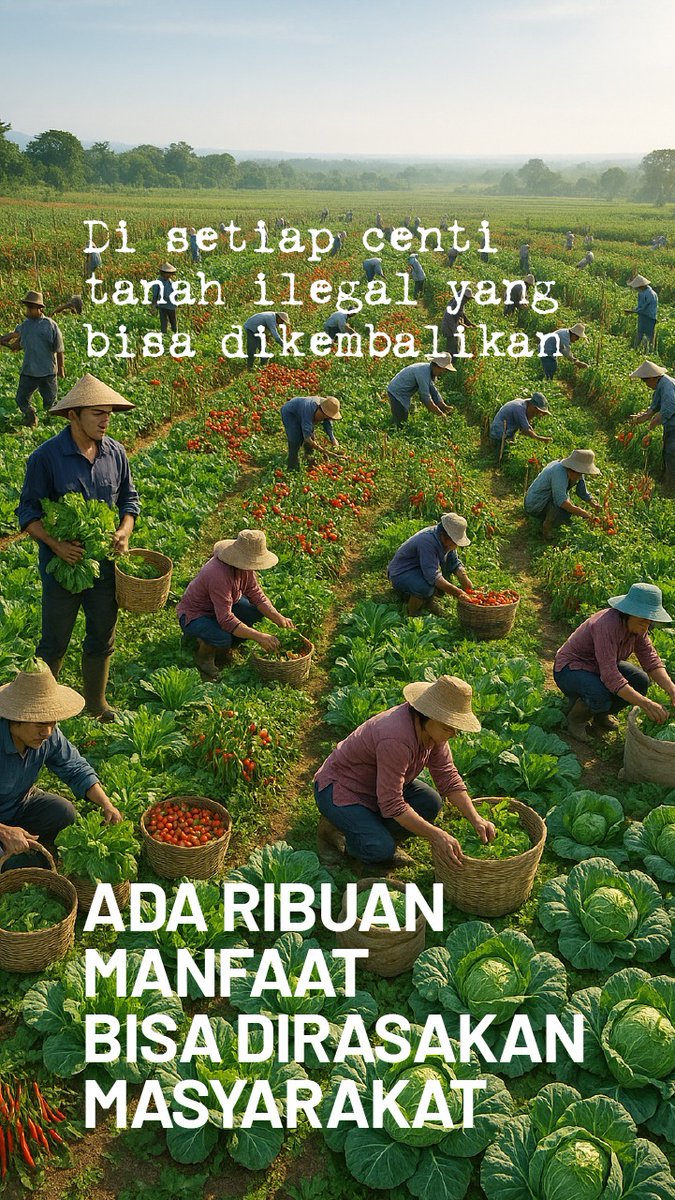 Terang, hal terkini upaya konkret! TNI tidak sekadar ambil kawasan hijau, tapi jaminan manfaatnya ke rakyat: stabilitas makanan, perekonomian desa tumbuh, ekosistem berkelanjutan. Salut!
TNI Kembalikan Lahan Ilegal