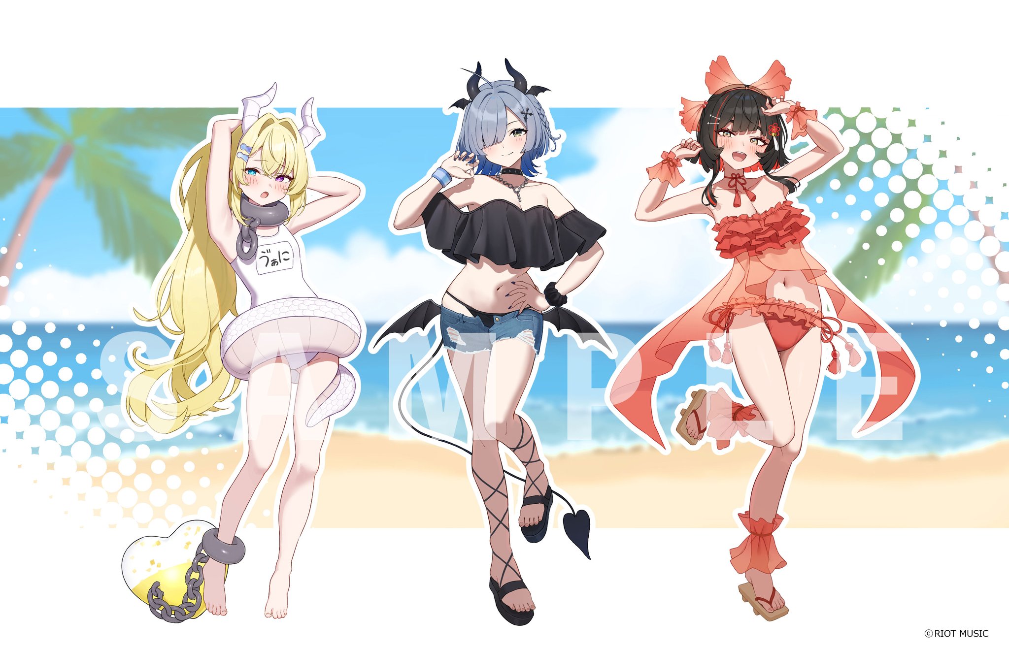 dolls countryさま専用（原画）真夏の波の煌きほか　2点おまとめ SHIBUYA SCRAMBLE FIGURE、TVアニメ『お隣の天使様にいつの間に