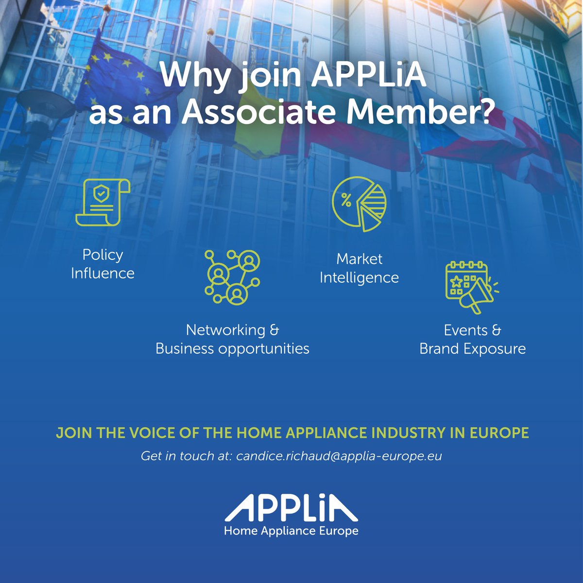 APPLiA ๐ก (@applia_europe) on Twitter photo Why join APPLiA as an Associate Member?
As an Associate Member, you will have access to:
๐น Exclusive EU policy updates
๐น Key market intelligence to stay ahead of trends
๐น Networking & business opportunities
๐น Events & brands exposure
Being part of <a href="/APPLiA_Europe/">APPLiA ๐ก</a> allows you Why join APPLiA as an Associate Member?
As an Associate Member, you will have access to:
๐น Exclusive EU policy updates
๐น Key market intelligence to stay ahead of trends
๐น Networking & business opportunities
๐น Events & brands exposure
Being part of <a href="/APPLiA_Europe/">APPLiA ๐ก</a> allows you