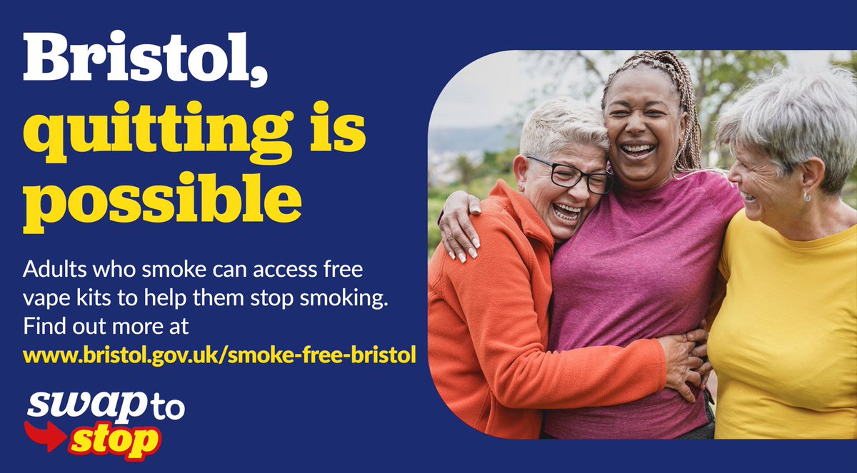 NBT Staff Experience (@nbtstaffexp) on Twitter photo Want to quit smoking? Try Swap to stop where you can access free vape kits. More information, check out LINK
link.nbt.nhs.uk/Interact/Pages…
<a href="/NorthBristolNHS/">North Bristol NHS Trust</a> <a href="/MedicineNbt/">MedicineNBT</a> <a href="/ASCRnbt/">AwesomeASCR</a> <a href="/NmskNbt/">NMSK at North Bristol Trust</a> Want to quit smoking? Try Swap to stop where you can access free vape kits. More information, check out LINK
link.nbt.nhs.uk/Interact/Pages…
<a href="/NorthBristolNHS/">North Bristol NHS Trust</a> <a href="/MedicineNbt/">MedicineNBT</a> <a href="/ASCRnbt/">AwesomeASCR</a> <a href="/NmskNbt/">NMSK at North Bristol Trust</a>
