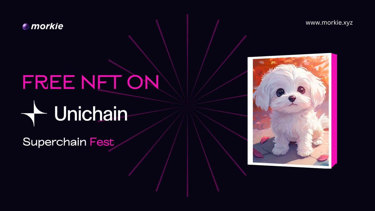 _morkie's tweet image. SuperChain NFT Fest! ✨
Celebrate our 4th NFT on Unichain 

🩷Free Mint: morkie.xyz/morkie

Mint &quot;My Morkie&quot; NFT 🐶