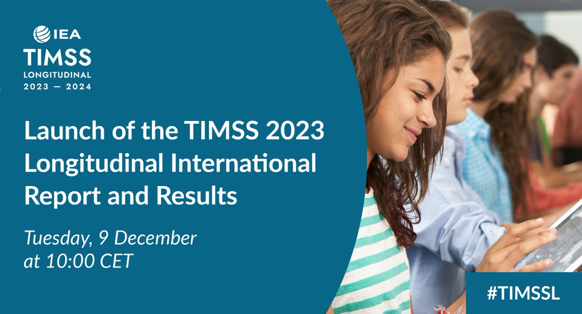 iea_education's tweet image. 📢 Save the Date! Join us for the TIMSS 2023 Longitudinal International Report and Results Release on Tuesday, 9 December at 10:00 CET. The event will be livestreamed from Montenegro.
Discover key findings on student progress over a school year and how they can shape better…