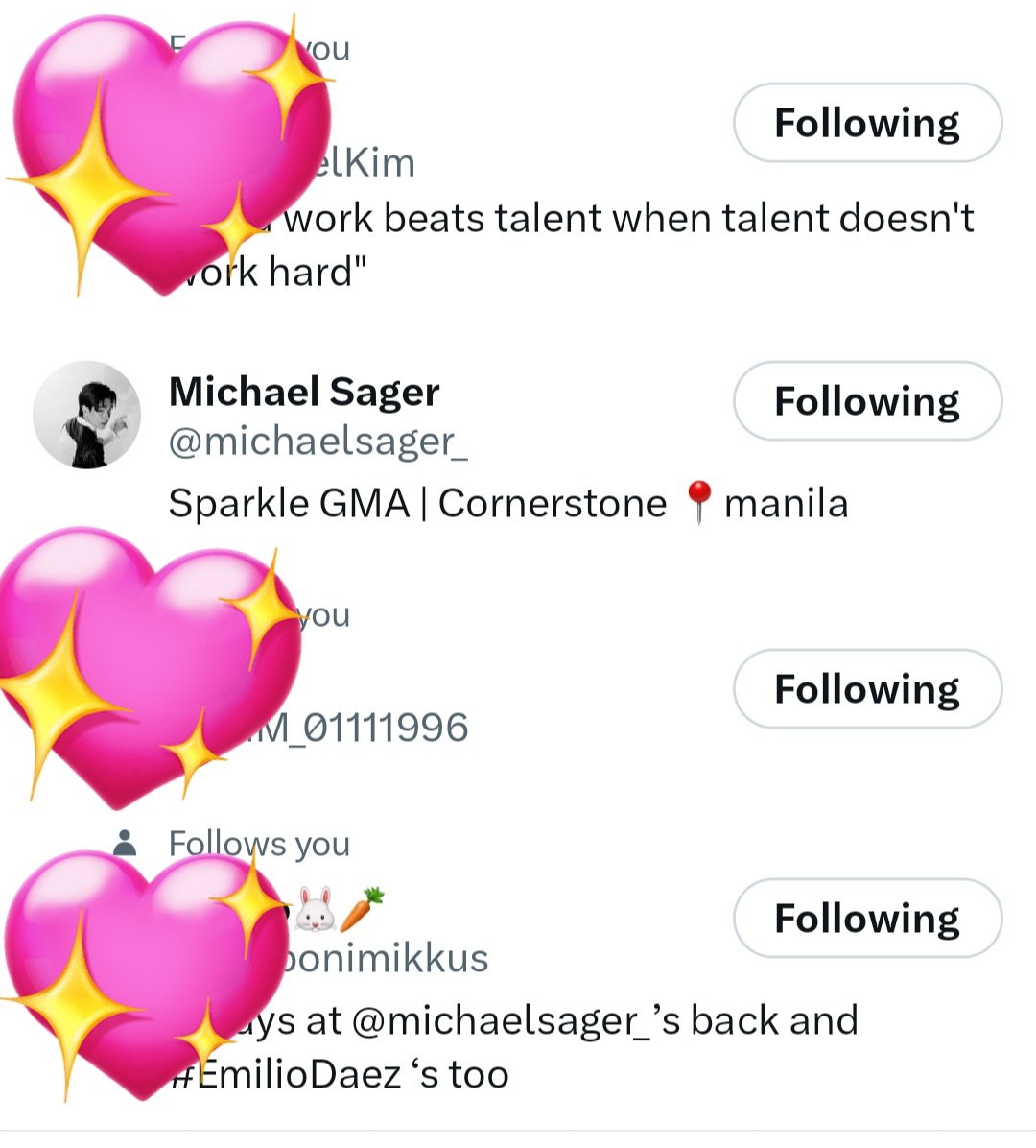 miliayas_'s tweet image. not once but twice, michael noticed me twice today both here in twitter and instagram, he liked and replied to my post, thank you for noticing me, michael, i wasn&apos;t expecting that you would notice me, you made my day today, you made me happy today, ily !! 🥹🫶🏼

@michaelsager_