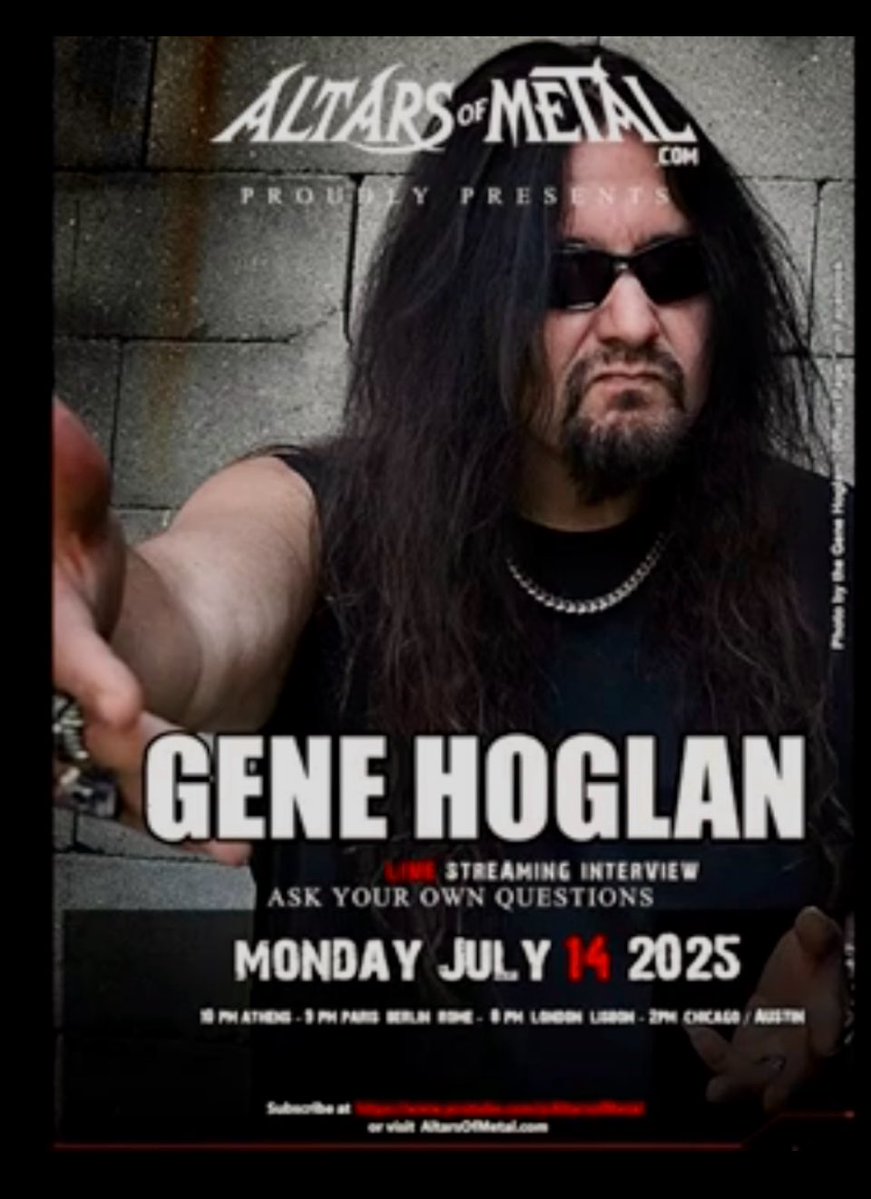 Darkangelthrash's tweet image. GENE HOGLAN Interview - Altars of Metal
Brace yourselves, metalheads! Tonight we summon the thunder gods of drumming as we welcome the almighty @GeneHoglan —a true titan behind the kit—on Altars of Metal.
youtube.com/live/PXrluBY0R…