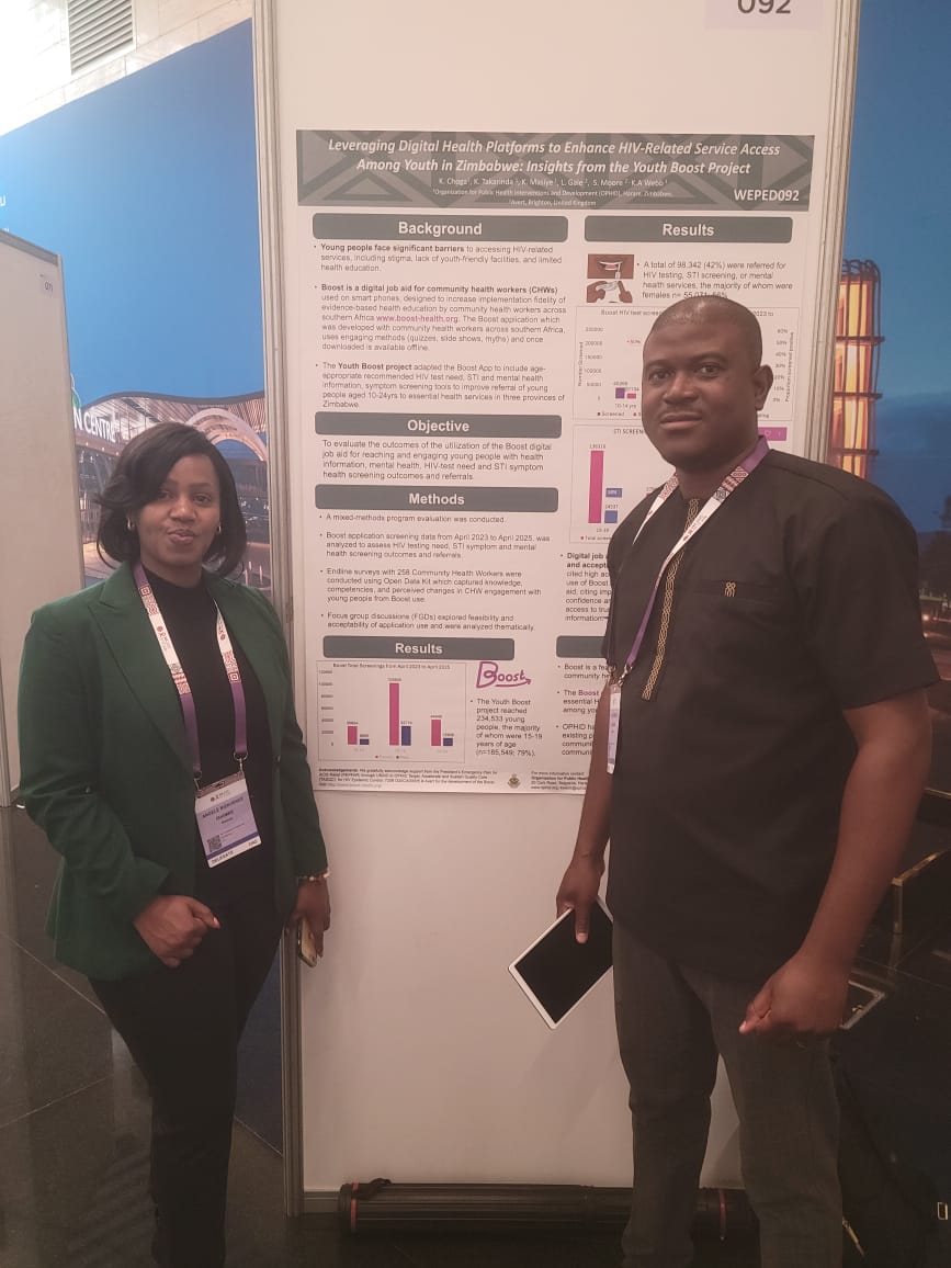 OPHID_Trust's tweet image. OPHID at #IAS2025 sharing our evidence-based DSD and digital innovations to improve quality of community-based referrals and facility-based HIV care and treatment. Exciting discussions and collaboration potential with partners across sub–Saharan Africa and beyond! @iasociety