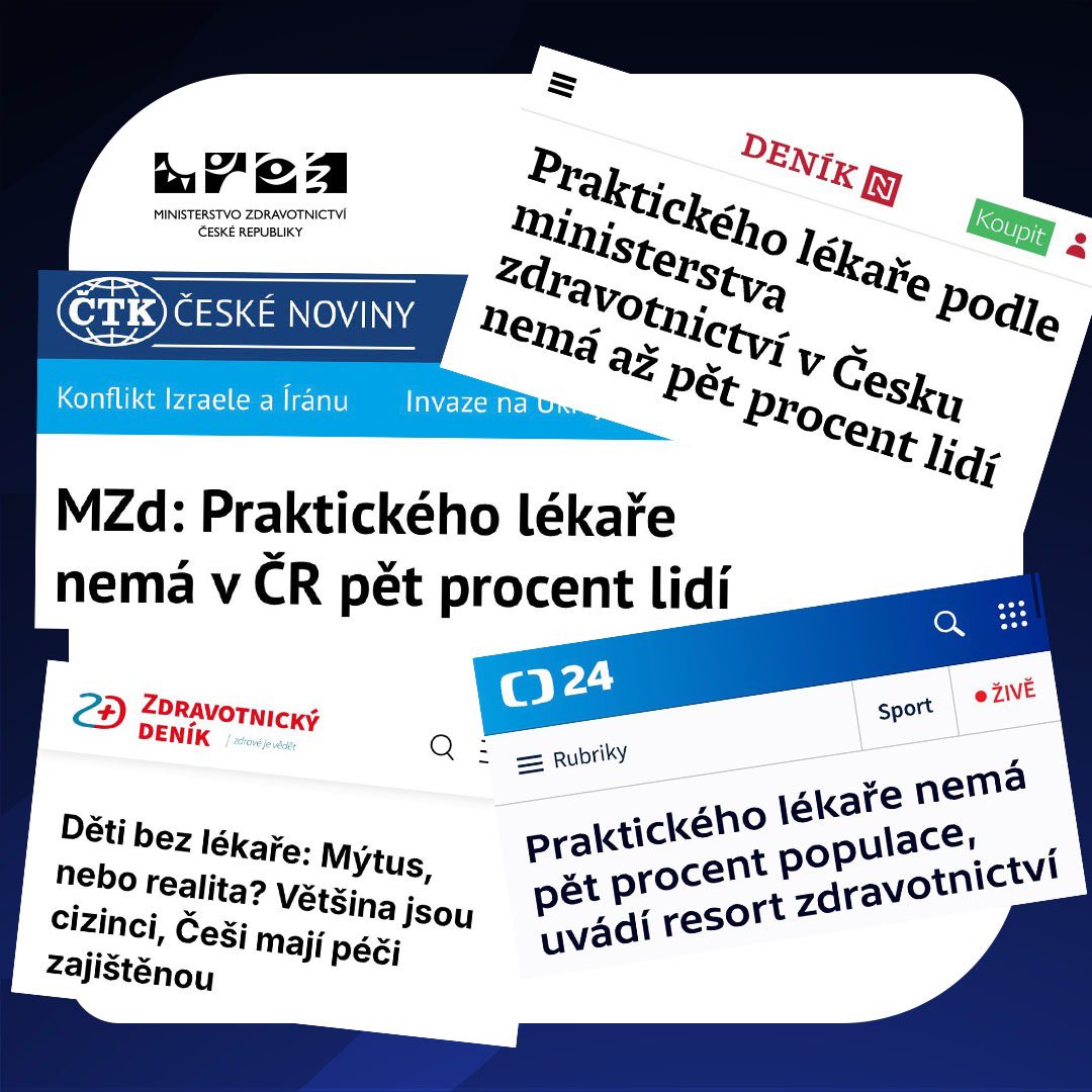 vlvalek's tweet image. Data mluví jasně: 98 procent Čechů, dospělých i dětí v České republice, má praktického lékaře! Mýtus o milionu lidí bez praktika je tak snad již definitivně pryč.
Samozřejmě to ale neznamená, že je vše perfektní a já to ani netvrdím. Jsou to ale pouze dlouhodobé nepopulistické…