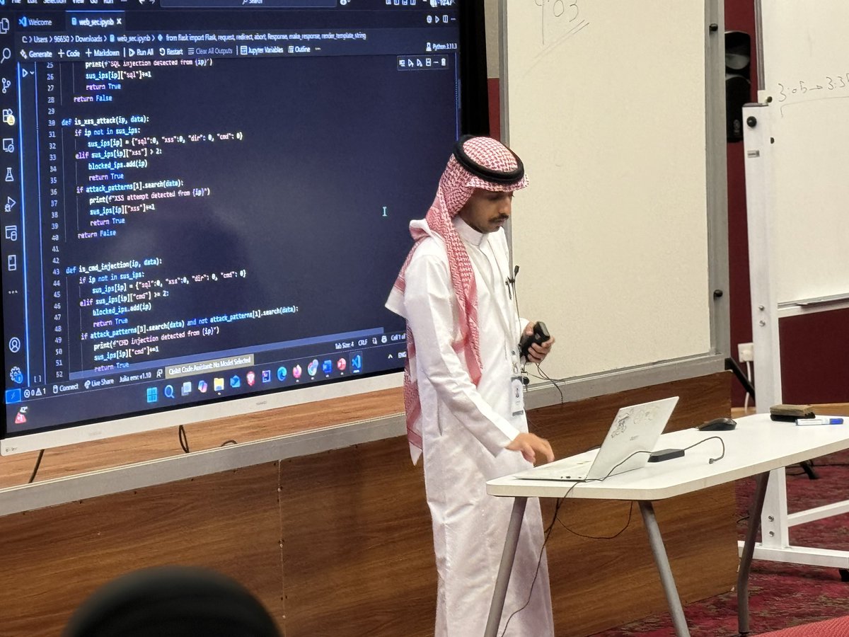 majal01_'s tweet photo. 🔐 صباح آخر يوم من مسار الأمن السيبراني في مبادرة "مجال"
أسبوع من التحدي والتعلم أوشك على نهايته، لكن الأثر ممتد، والمعرفة التي اكتسبها المشاركون ستكون بداية لمسيرة مهنية واعية في عالم الأمن السيبراني.
#مبادرة_مجال #الأمن_السيبراني #majal #Cybersecurity #خطوتك_الأولى_مع_مجال https://t.co/7jOjOB6LXR