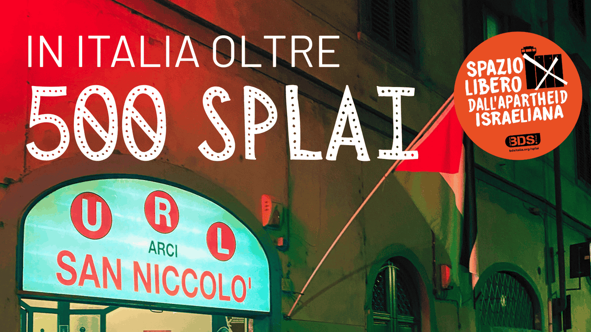 bdsitalia's tweet photo. Over 500 Apartheid Free Zones in Italy!
In recent weeks about 100 cultural and social centers, bars, restaurants, bookshops and others joined the campaign, rejecting any complicity in Israel's genocide, apartheid and ethnic cleansing.
#SPLAI #AFZ
https://t.co/AtmbOAYNgk https://t.co/qVN7yzzbml