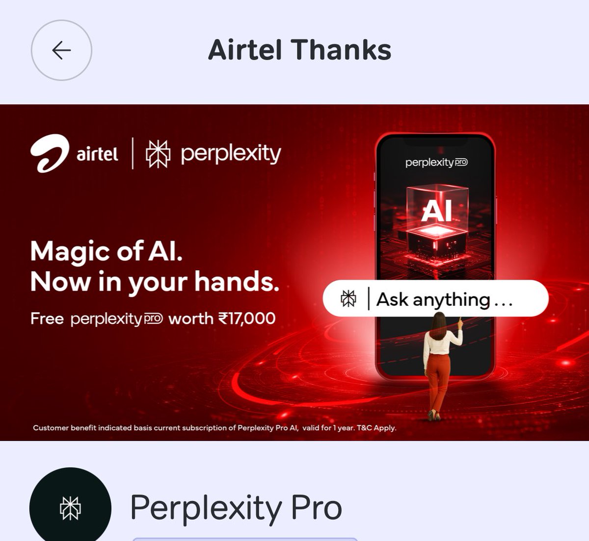 hckmstrrahul's tweet image. Thanks Airtel