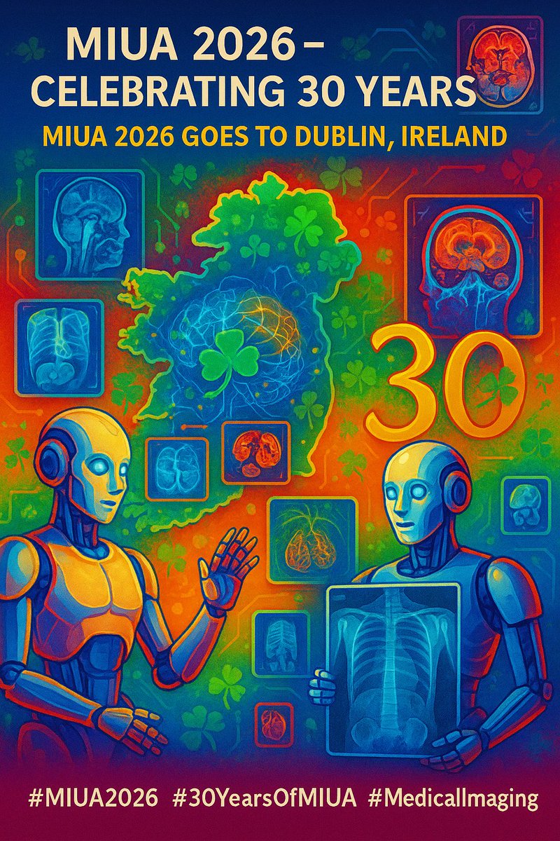 Conference on Medical Image Understanding and Analysis (#MIUA2026) will be hosted in...  Ireland☘️and co-chaired by Kathleen Curran (University College Dublin) and Michaela Black (Ulster University).
see more: linkedin.com/feed/update/ur…
<a href="/miua2025/">MIUA2025</a>