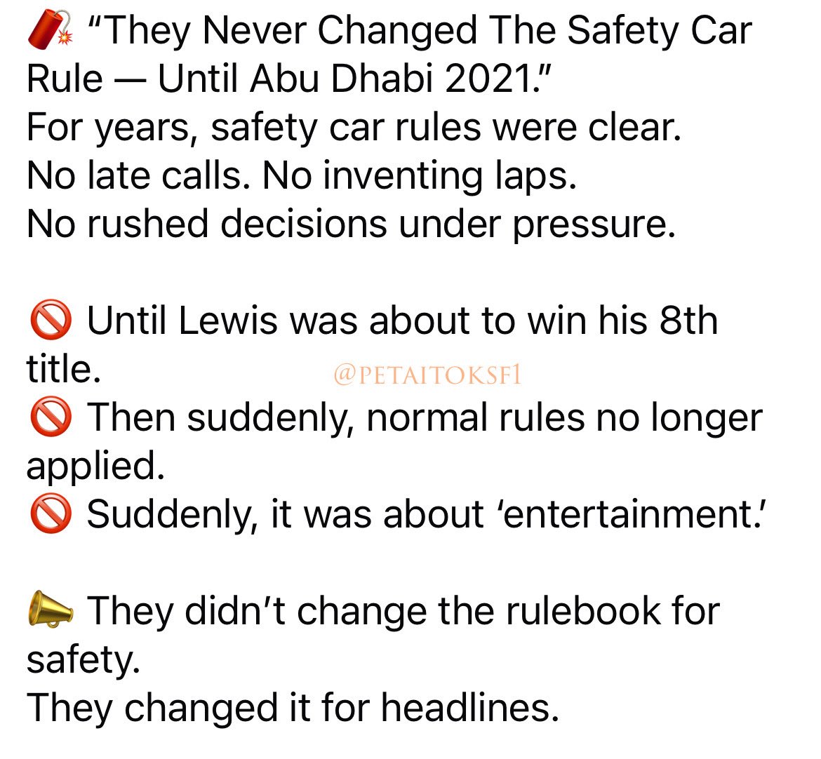 Agree?

Agreed. 

Shame on you #fia