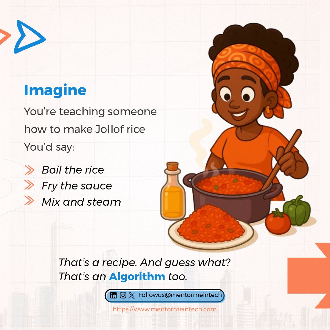 mentormeintech's tweet image. You asked and we listened!
For who asked for algorithm, here you go!๐
Keep the tech Terms coming, we'll break it down for you.
#techterms#tech#mentor#mentormeintech