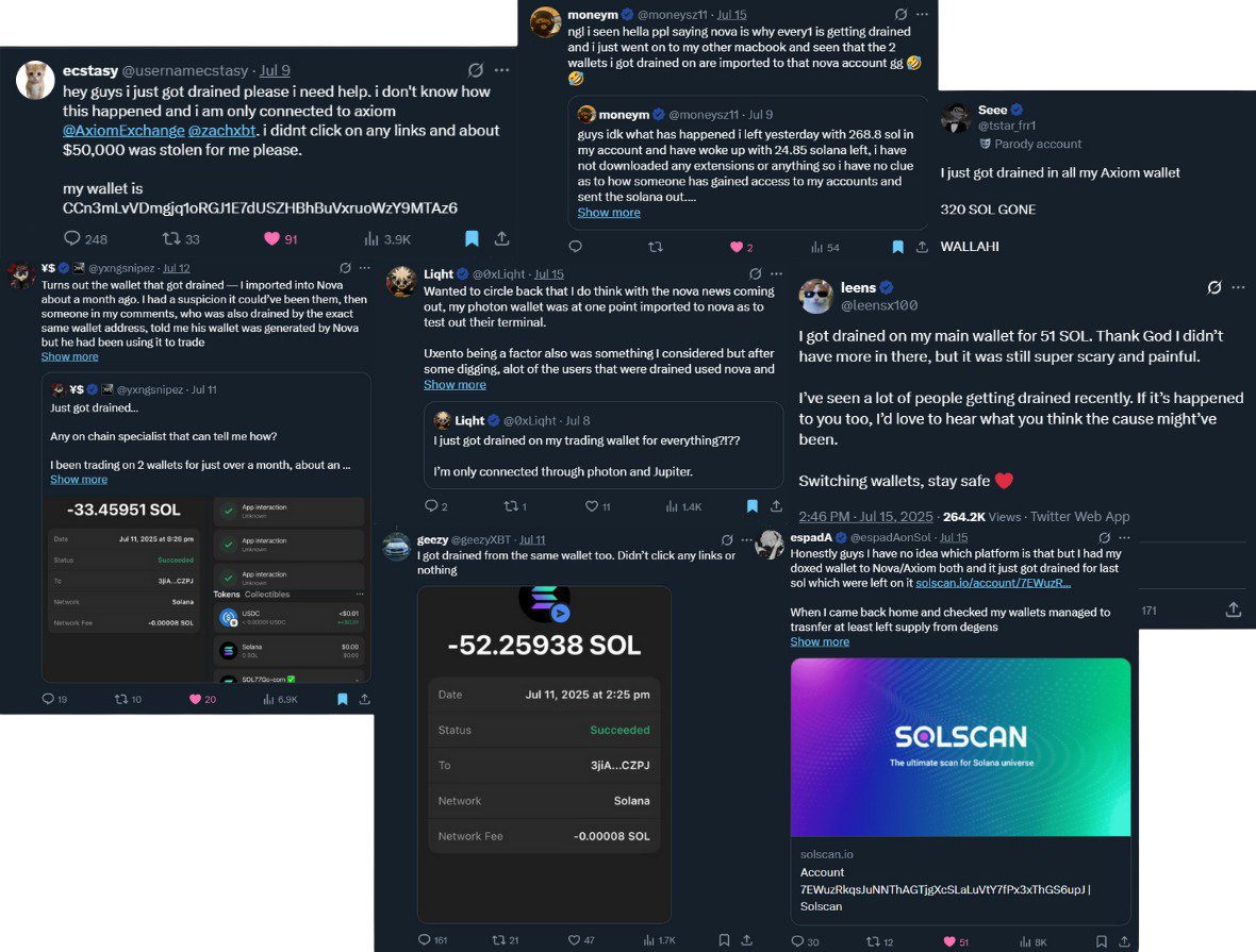 Alright, let’s talk about the recent wallet drains and why everything points to it probably coming from Nova. 

My post is meant to provide context and on-chain evidence. 

Many lost everything in complete silence.