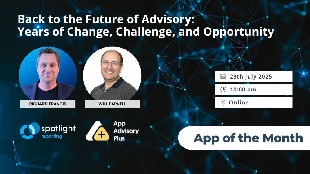 Join Richard Francis and Will Farnell in this time-travel webinar discussion on how advisory models have evolved, what AI really means for the industry, and what firms can do now to future-proof.

Register now 👇
hubs.li/Q03xr3B90