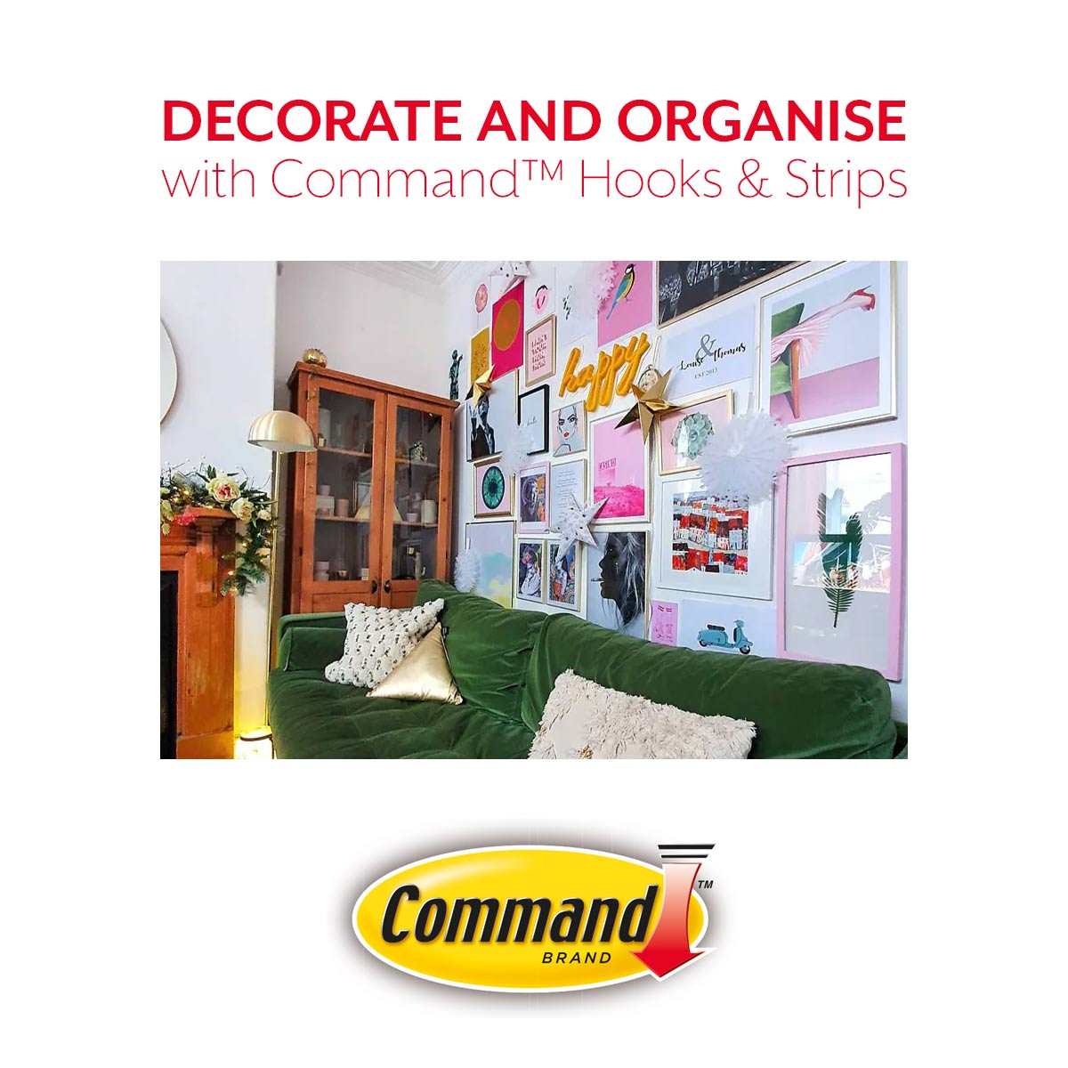 No tools. No marks. No damage. Just hold, stick, done. 3M Command Strips make walls happy. Contact us for the full range. #ItStoreroom