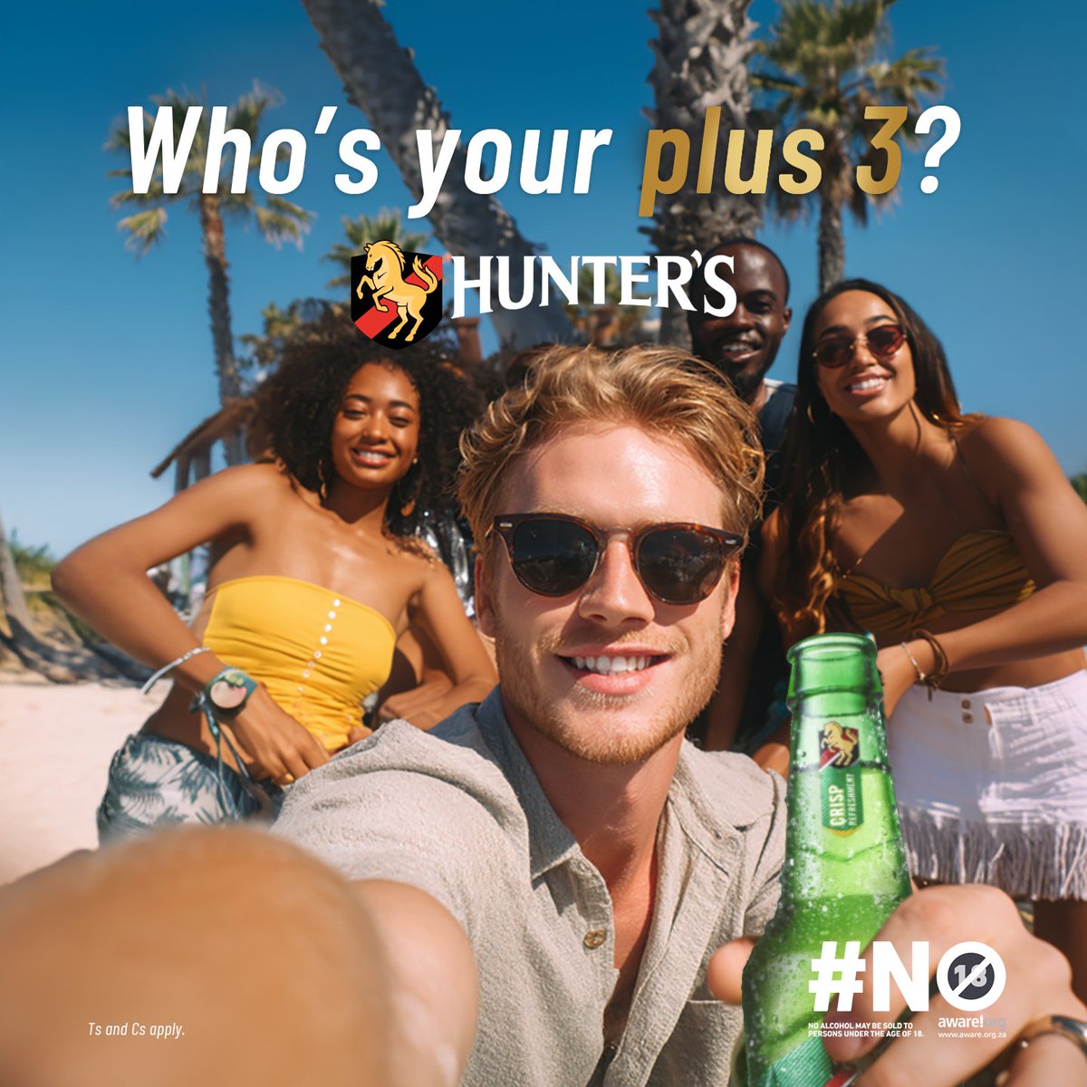 Which 3 friends are you bringing if you win the #HuntersIslandChill🏝️ in Mauritius? Show us with a selfie below 👇