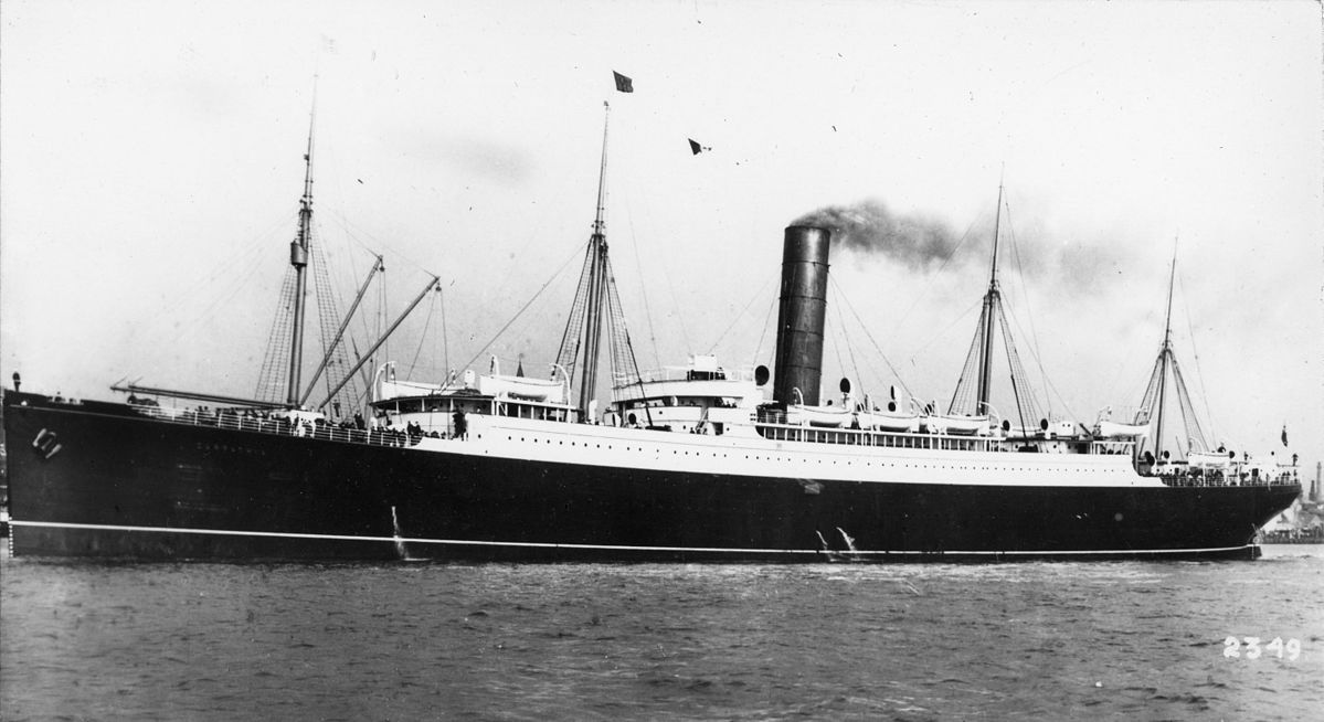 17 July 1918, RMS Carpathia, the ship that rescued 705 survivors from the RMS Titanic in 1912, while bound for Boston, sunk off Ireland after being torpedoed three times by German SM U-55. Five lives lost. She was the fifth Cunard steamship sunk in as many weeks. #WW1