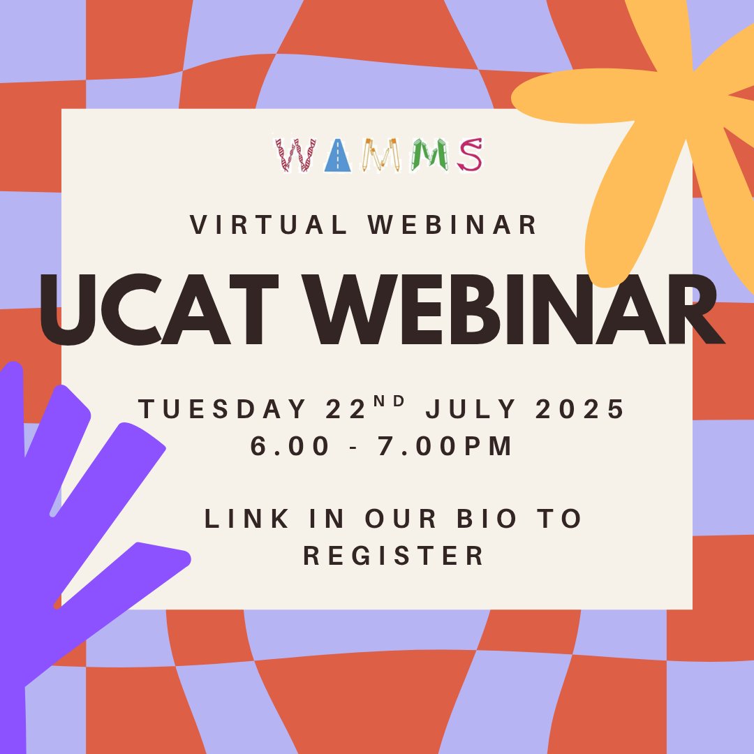 events.teams.microsoft.com/event/28e0fab6…

This is a WAMMS event going over the UCAT. We will talk through how the exam works, go through example questions and give you top tips for each section. 

This event is open to state school educated students and is free to attend.
