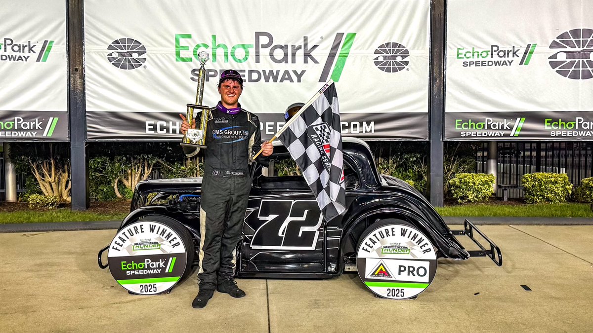 US Legend Cars/INEX (@uslegendcars) on Twitter photo Nick Woodall snaps Jensen Jorgensenโs winning streak by capturing the Round 8 #ThursdayThunder Pro Division feature at <a href="/EchoParkSpdwy/">EchoPark Speedway</a>!๐๐
#INEX | <a href="/legendsofga/">EchoPark Speedway Legends Racing</a> Nick Woodall snaps Jensen Jorgensenโs winning streak by capturing the Round 8 #ThursdayThunder Pro Division feature at <a href="/EchoParkSpdwy/">EchoPark Speedway</a>!๐๐
#INEX | <a href="/legendsofga/">EchoPark Speedway Legends Racing</a>