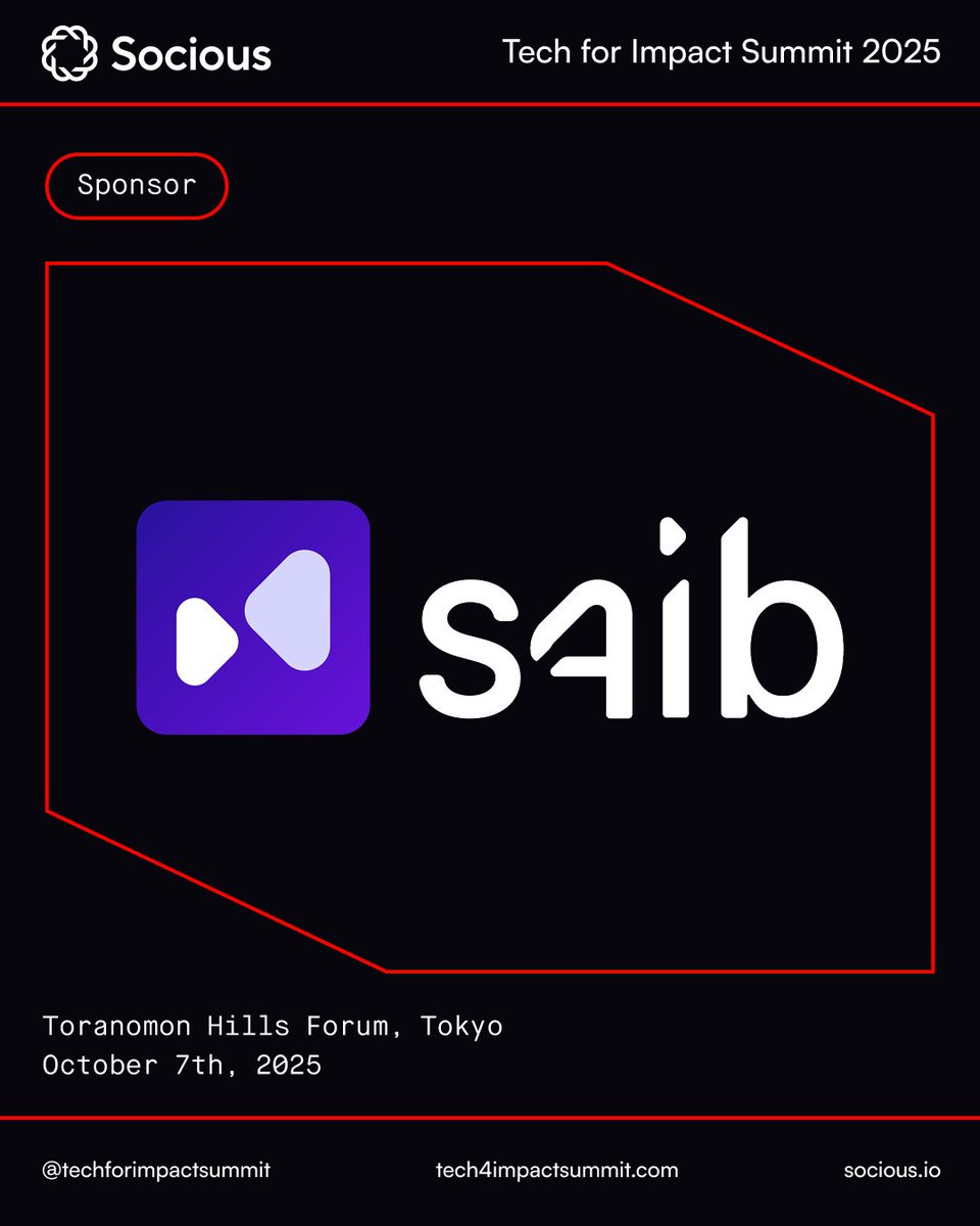 T4ISummit's tweet image. 🎉 Welcome SAIB Inc. as a sponsor of Tech For Impact Summit 2025!
From the Philippines, SAIB Inc. develops secure, scalable solutions to power DeFi and real-world use cases on Cardano.
🎟️ Still haven’t got the ticket? 👉 tech4impactsummit.com/tickets
#SAIB #Cardano #TechForImpact