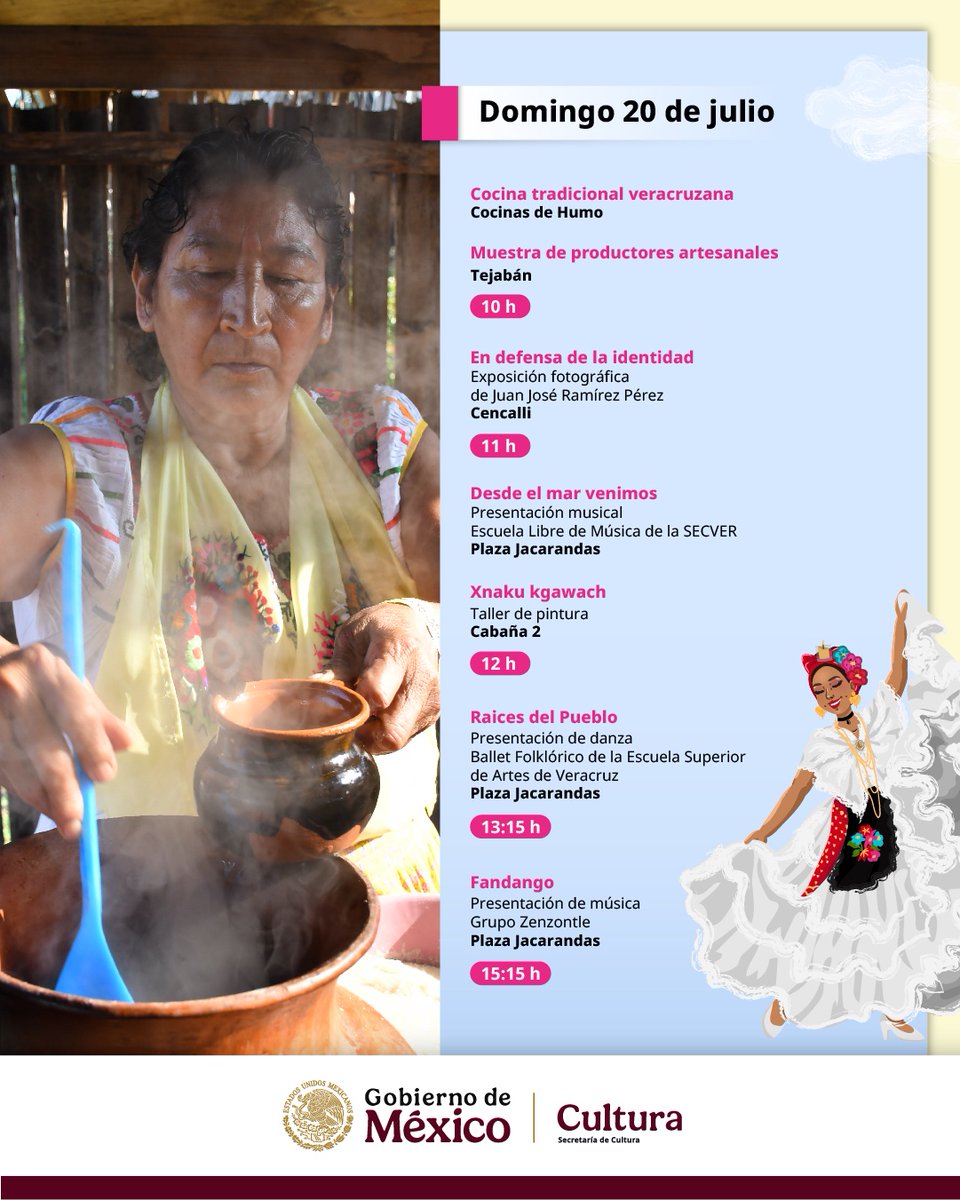 Secretaría de Cultura (@cultura_mx) on Twitter photo Este fin de semana, llega al <a href="/CC_LosPinos/">Complejo Cultural Los Pinos</a> un festival dedicado al estado de Veracruz, el cual trae a la capital del país la diversidad cultural, la exquisita gastronomía y parte de la gran riqueza de sus regiones.
En estos dos días, todo el público está invitado a ser parte de Este fin de semana, llega al <a href="/CC_LosPinos/">Complejo Cultural Los Pinos</a> un festival dedicado al estado de Veracruz, el cual trae a la capital del país la diversidad cultural, la exquisita gastronomía y parte de la gran riqueza de sus regiones.
En estos dos días, todo el público está invitado a ser parte de