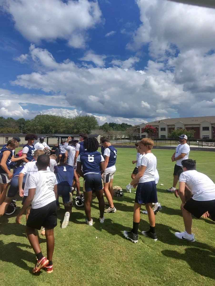 Special bonding time today between our middle school and Varsity football teams!  #ONELION #LCALIONS