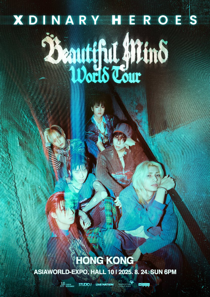 Xdinary Heroes <Beautiful Mind> World Tour in HONG KONG

📅2025.08.24 (Sun) 6PM
📍AsiaWorld-Expo, Hall 10

🔗More Details: instagram.com/livenationhk

#XdinaryHeroes #엑스디너리히어로즈
#Beautiful_Mind_WorldTour
#Beautiful_Mind
#WE_ARE_ALL_HEROES