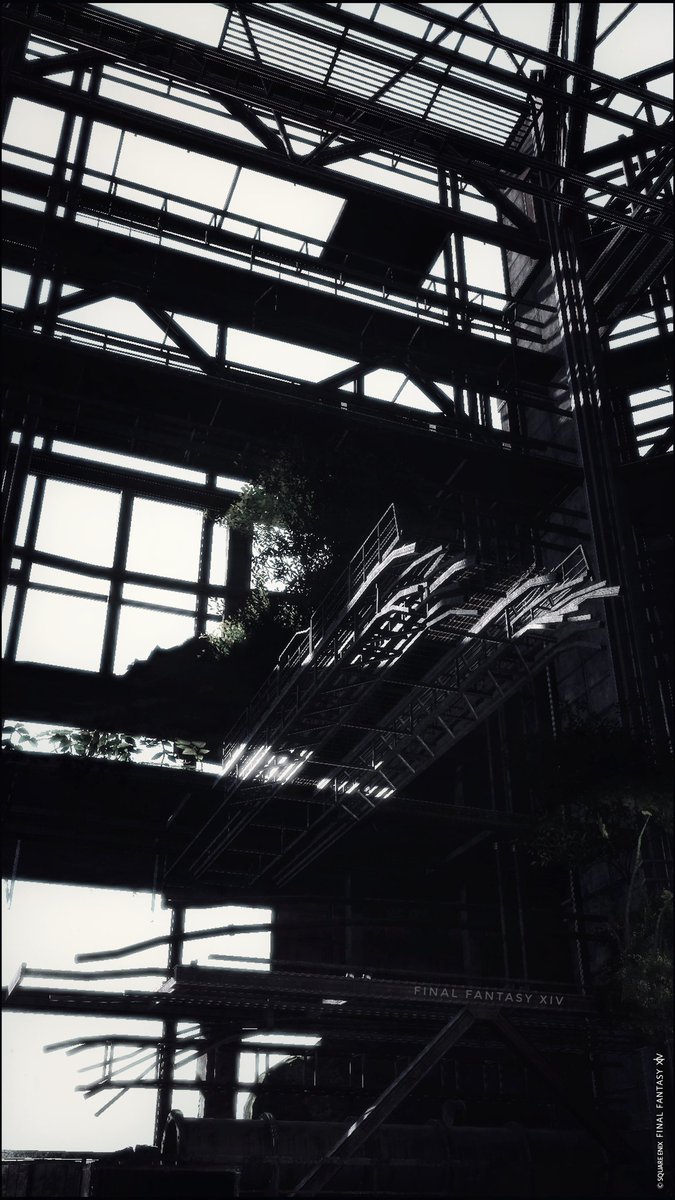 NtatuA's tweet image. FF14。複製サレタ工場廃墟。縦撮り。 #FF14 #FF14風景 #ffxivsnaps