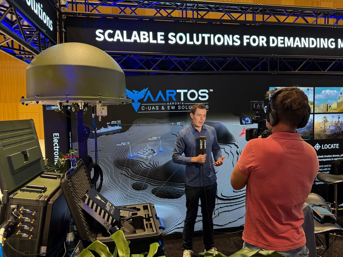 The German press can no longer dodge the truth: There’s a top-tier drone detection &amp; defense system, and it’s proudly made in Germany🇩🇪!  
#Tech #Innovation #Aaronia #CUAV #CUAS #AARTOS #Jammer #DirectionFinding #Radar #LANDEURO