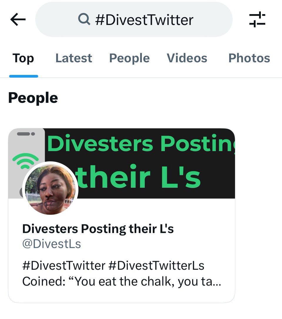 Lol #DivestLs is now #DivestTwitter that’s why Karizan is trying to run her Pearly Thingz gimmick(which is gonna fail).