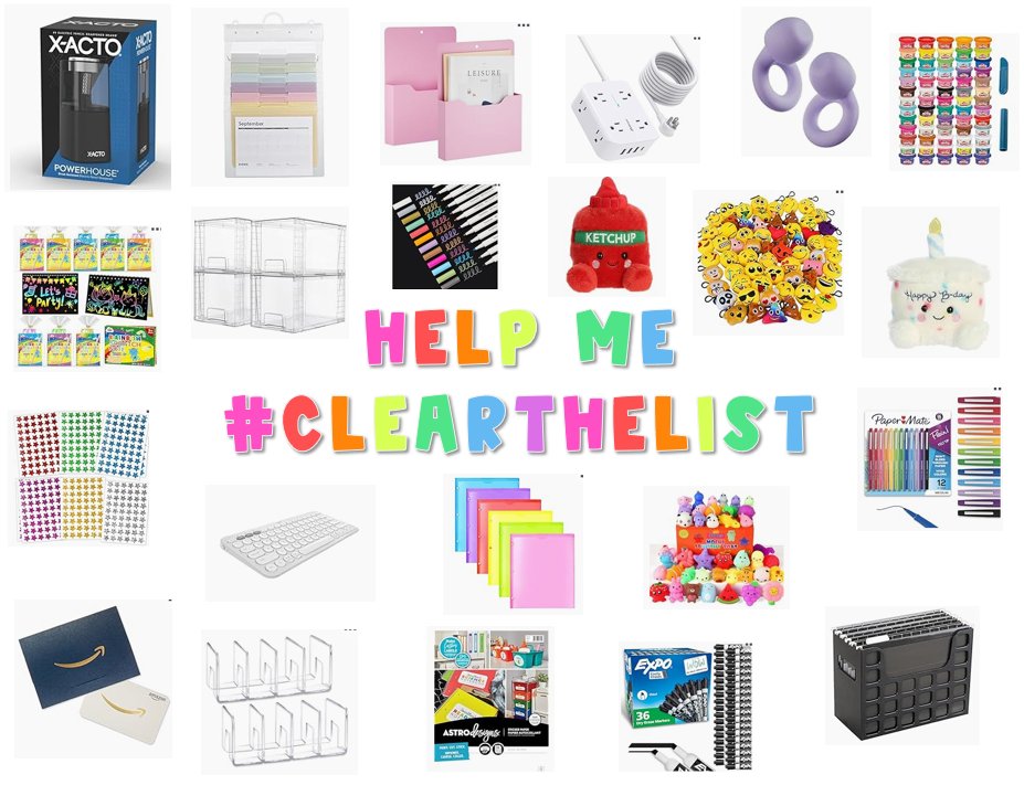 <a href="/Mathemagician4U/">Tom De Fazio</a> I’m a 3rd grade teacher getting ready for year 12 and doing everything I can to make my classroom a warm, inspiring space for my students ✨

If you’re able to help or even just share, it would mean so much to me and my kids! 📚🍎
#ClearTheList 

amazon.com/hz/wishlist/ls…