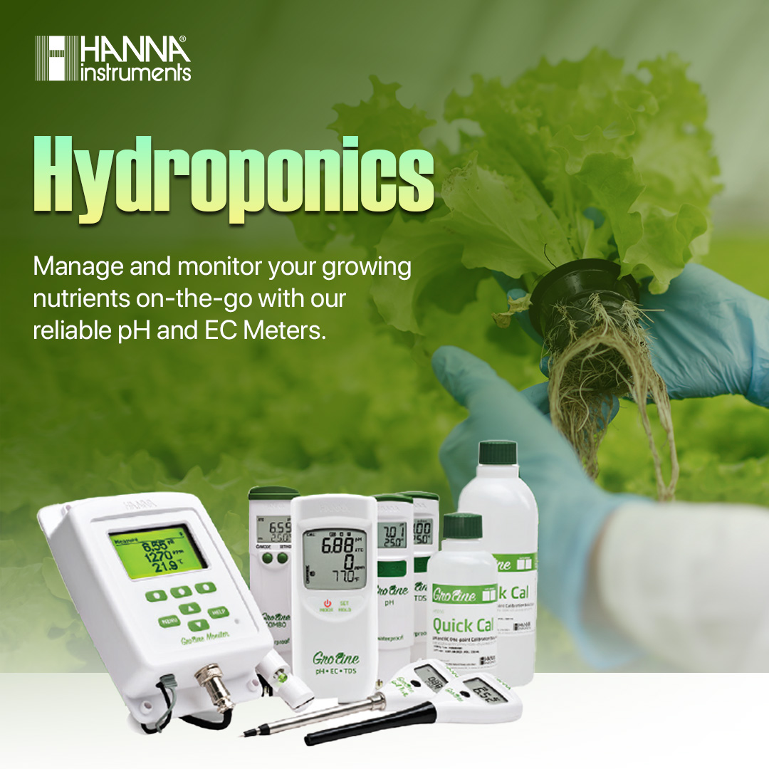 hanna_marketing's tweet image. Smart Testing for Smarter Hydroponics! 🌱💧
Whether you're growing in soil-less systems or managing nutrient solutions, our HI9814, HI98137, HI98115, HI981413 &amp;amp; HI981420 meters deliver lab-grade accuracy right.

#HannaInstruments #HydroponicsTesting #pHMeter #ECMeter #GrowSmart #
