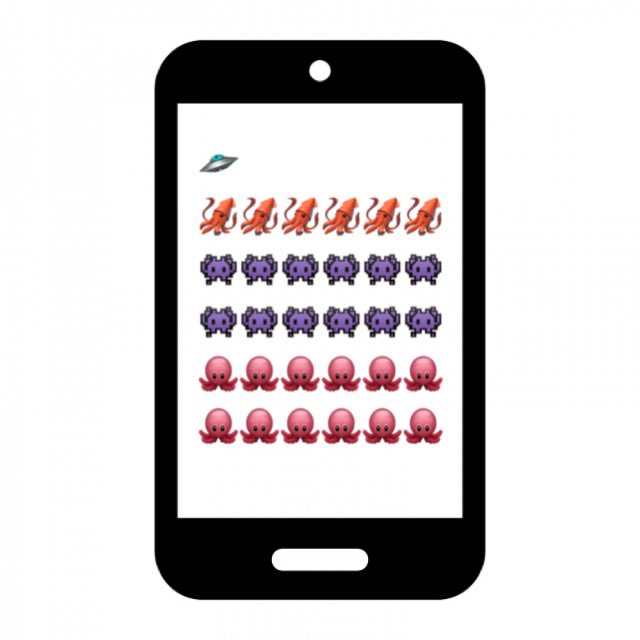 TAITO's tweet image. 絵文字だけで表現できちゃうよ？
#世界絵文字デー #spaceinvaders