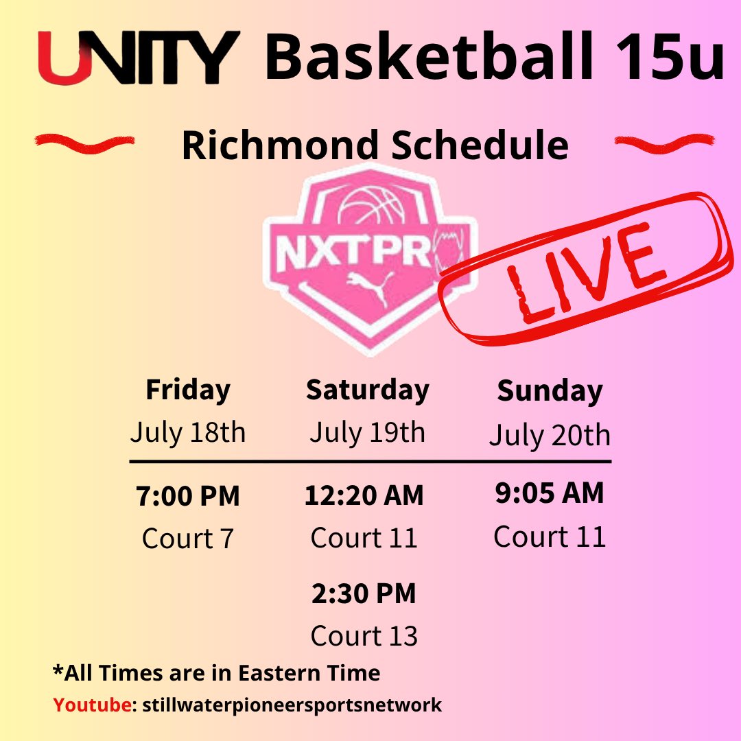 Graycie Murray (@grayciemurray28) on Twitter photo Last 4 games of the summer. What a ride! Time to finish strong.
<a href="/unitybasketbal1/">Unity Basketball</a>
<a href="/Ajhawkinsbasket/">A.j. Hawkins Basketball</a>
<a href="/PRO16G/">NXTPRO Girls League</a> Last 4 games of the summer. What a ride! Time to finish strong.
<a href="/unitybasketbal1/">Unity Basketball</a>
<a href="/Ajhawkinsbasket/">A.j. Hawkins Basketball</a>
<a href="/PRO16G/">NXTPRO Girls League</a>