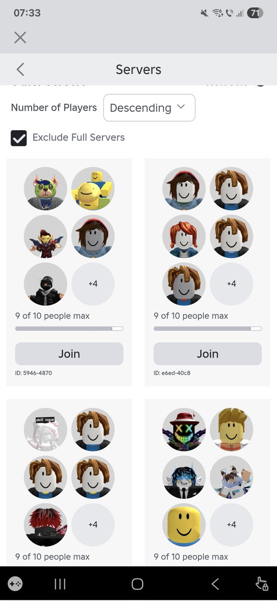 Yeah just found a method on how to get 25 x eggs or 100 x egg.Firstly go at servers and click exclude and join the ones with real people.
On the left the server has real people.
On the right it has bot accounts.